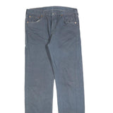 LEVI'S 501 Mens Jeans Blue Regular Straight Denim W34 L36 Classic Design Button