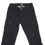 DICKIES Mens Jeans Black Regular Straight Denim W32 L26 Cargo Workwear