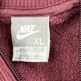 Nike Zip Up - XL Burgundy Cotton Blend