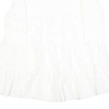 ZARA Womens White Fit & Flare Woven Dress Polyester Blend Long Sleeve M