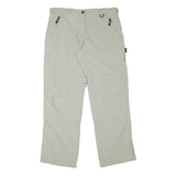 DACHSTEIN Womens Relaxed Beige Polyester Blend Zip Trousers W35 L32 Outdoor