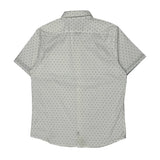 Lee Polka Dot Short Sleeve Shirt - Large White Cotton