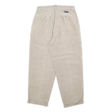 CHAPS RALPH LAUREN Mens Cotton Beige Relaxed Tapered Trousers W30 L30 Casual