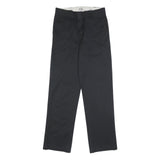 DICKIES Mens Cotton Blend Black Regular Straight Trousers W32 L34 Workwear Zip