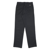 DICKIES Mens Cotton Blend Black Regular Straight Trousers W32 L34 Workwear Zip