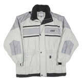 SPRINT Mens Grey & Light Grey Colourblock Outdoor Jacket L Polyester Blend Woven