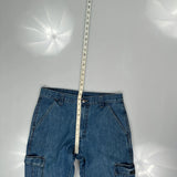 Wrangler Cargo Trousers - 34W 30L Blue Denim