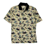 Points West Graphic Polo Shirt - Medium Multicoloured Cotton
