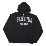 PACIFIC & COMPANY Mens Black Florida USA Zip Hoodie L Casual Cotton Blend