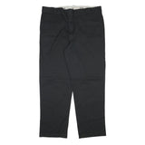 DICKIES Mens Cotton Blend Black Regular Fit Straight Leg Trousers W38 L30