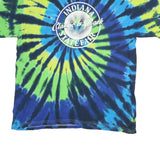 GILDAN Mens Blue & Green Tie Dye Indiana State Fair Graphic T-Shirt XL Short
