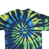 GILDAN Mens Blue & Green Tie Dye Indiana State Fair Graphic T-Shirt XL Short