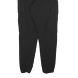 Womens Black Slim Fit Cargo Trousers Polyester Blend W28 L28 Zip Pockets