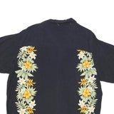 ISLANDER Mens Navy Blue Hawaiian Rayon Shirt XL Floral Tropical Summer Beach