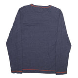 PUMA Mens Blue Long Sleeve T-Shirt L Crew Neck Casual Cotton Top