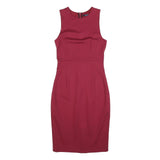 FRENCH CONNECTION Womens Red Fit & Flare Cotton Blend Sleeveless Knee Length