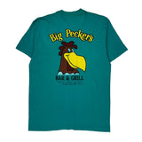 Bar & Grill Fruit Of The Loom Single Stitch T-Shirt - XL Green Cotton