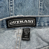Outkast Cargo Jeans - 37W 33L Blue Cotton