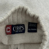 Chaps Ralph Lauren 1/4 Zip - XL Cream Cotton