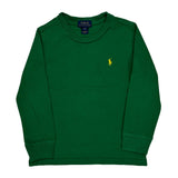 Age 4 Polo By Ralph Lauren Long Sleeve T-Shirt - XS Green Cotton
