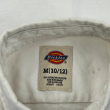 Age 10-12 Dickies Short Sleeve Shirt - Medium White Cotton Blend
