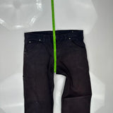Dickies Carpenter Trousers - 37W 32L Black Cotton