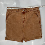 No Boundaries Double Knee Carpenter Shorts - 40W 9L Brown Cotton