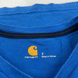 Age 7 Carhartt Graphic T-Shirt - Small Blue Cotton