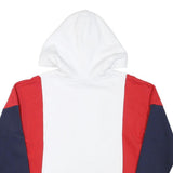 FILA Mens White & Red & Navy Hoodie XS Cotton Blend Pullover Logo Casual