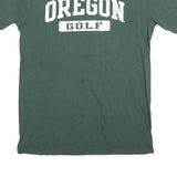 CHAMPION Mens Green Oregon Golf T-Shirt M Short Sleeve Crew Neck Cotton Blend