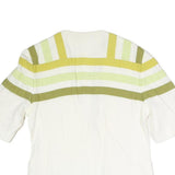 UMBERTO GINOCCHIETTI Womens White & Olive Colourblock Coach Jacket M Polyester