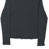 LAUREN RALPH LAUREN Womens Black Plain Roll Neck Basic Knit Jumper S Cotton