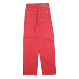 LEVI'S Womens Jeans Red Regular Straight Denim W25 L28 Button Closure