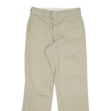 DICKIES Mens Cotton Blend Beige Regular Straight Trousers W30 L31 Workwear Zip