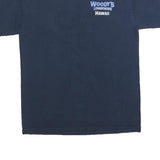 AL STYLE Mens Navy Blue Graphic T-Shirt M Short Sleeve Crew Neck Woody's