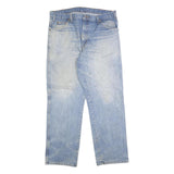 DICKIES Mens Relaxed Blue Denim Jeans W38 L32 Cotton Zip Pockets Workwear
