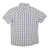 MAMMUT Mens Blue & Cream Check Shirt M Short Sleeve Casual Outdoors