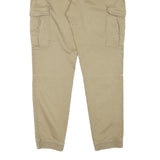 CLOCKHOUSE Mens Slim Beige Cargo Trousers W36 L31 Drawstring Cotton Blend