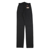 WRANGLER Womens Regular Black Denim Jeans W26 L36 Classic Zip Cotton Blend