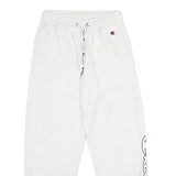 CHAMPION Mens Joggers White XS W26 L26 Cotton Blend Slim Fit Elastic Cuffs
