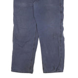 CARHARTT Mens Cotton Blend Blue Relaxed Straight Trousers W36 L29 Workwear