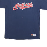 NIKE Mens Blue Indians Graphic T-Shirt M Short Sleeve Crew Neck Sportswear