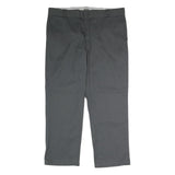 DICKIES Mens Polyester Blend Classic Grey Trousers W40 L30 Workwear Zip Closure