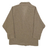 ELKNOT Womens Beige Linen Blend Jacket M Button Closure Loose Fit Casual