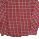 HILFIGER DENIM Mens Red Check Shirt L Casual Cotton Long Sleeve Button