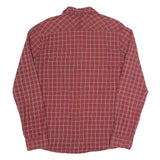 HILFIGER DENIM Mens Red Check Shirt L Casual Cotton Long Sleeve Button