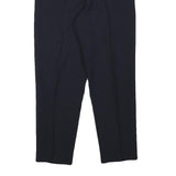 CITY LIFE Womens Polyester Blend Navy Relaxed Tapered Trousers W25 L25 Zip