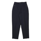 CITY LIFE Womens Polyester Blend Navy Relaxed Tapered Trousers W25 L25 Zip