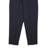 CITY LIFE Womens Polyester Blend Navy Relaxed Tapered Trousers W25 L25 Zip