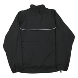 STARTER Mens Black Lightweight Zip Jacket XL Polyester Blend Plain Sports Style
